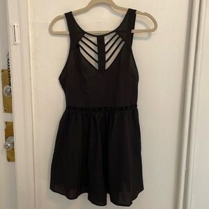 Reverse Black Cut Out Romper (S)